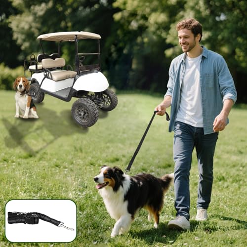 Golf Cart Dog Seat Leash (Black)