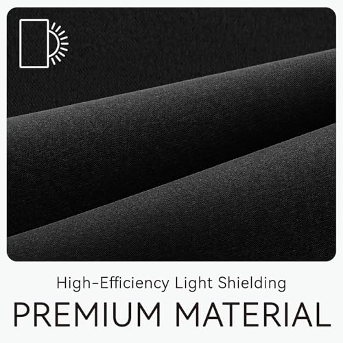 Self Adhesive Curtains for Windows (Black / 59"W x 71"L (Pack of 1))