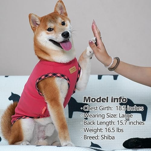Dog Shirt 2Pack Grey+Pink (Large (13-19lbs) / 11# 2Pack (Grey+Pink))
