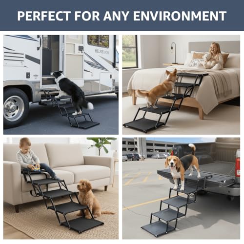 Foldable Dog Stairs for Large Dogs (6 Steps)