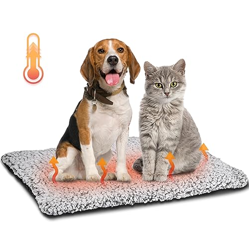 Self Heating Pet Pad (45.3"L x 27.5"W x 1.0"Th / Light Gray)