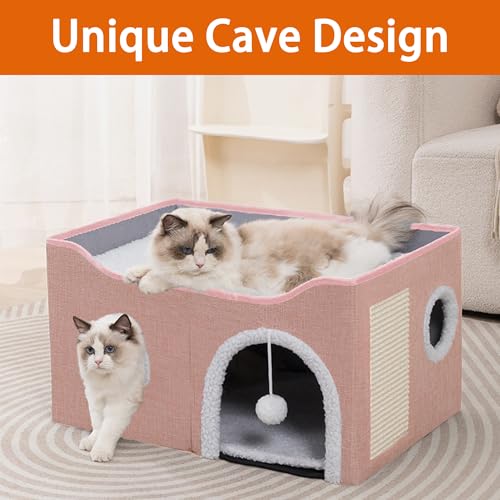 Cat Houses for Indoor Cats (L / Pink)