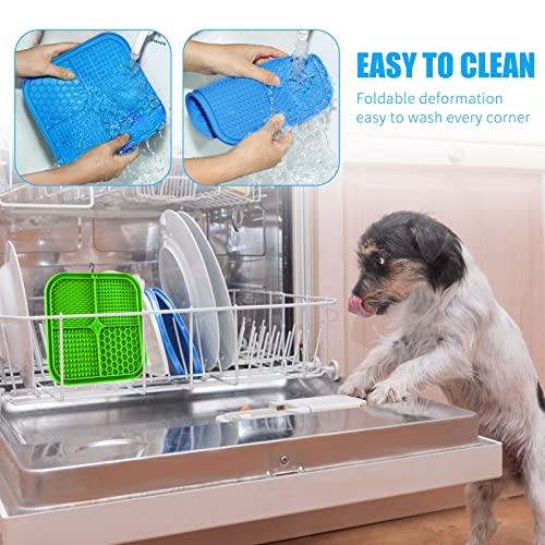 Lick Mat for Dogs (2pack / Blue, Green)