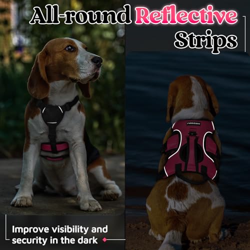 Escape Proof Dog Harness for Small (Peach Pink / Small)