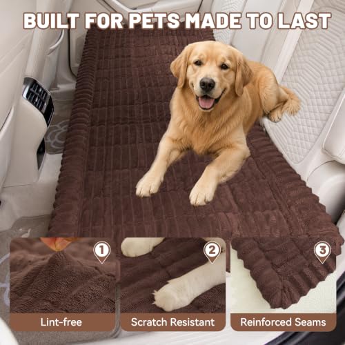 Dog Car Seat Waterproof Bed Cover Back Seat Dark Brown 23.6”x51” (Dark Brown / 23.6”x51”)
