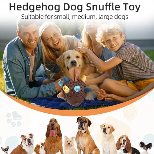 Hedgehog Treat Dispensing Dog Toy (Brown)