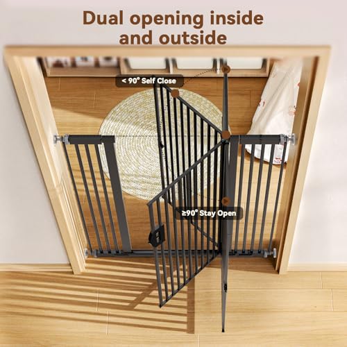 57" Extra Cat Gate (Black / 29.5"-43"W)