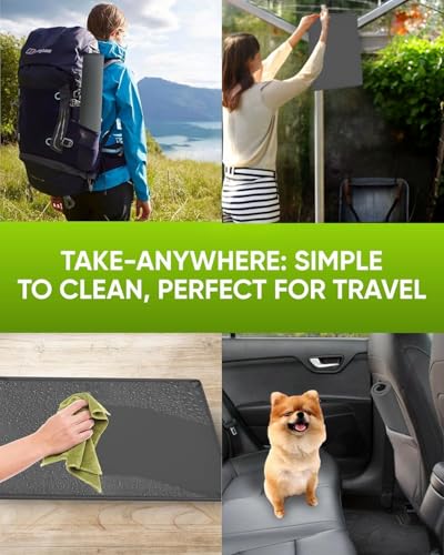 Dog Pee Pad Holder Tray Fits for 11.5” x 17” Pee Pads (17 x 11.5 Inches / Grey)