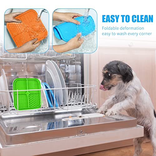 Lick Mat for Dogs (3pack / Blue,Green,Orange)