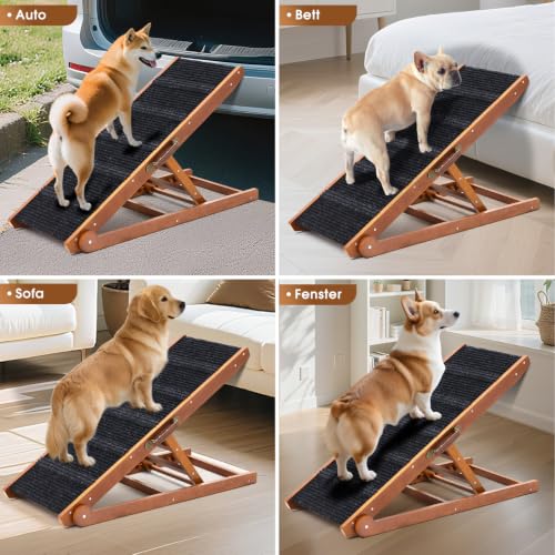 Dog Ramp for Bed (Walnut/Standard)