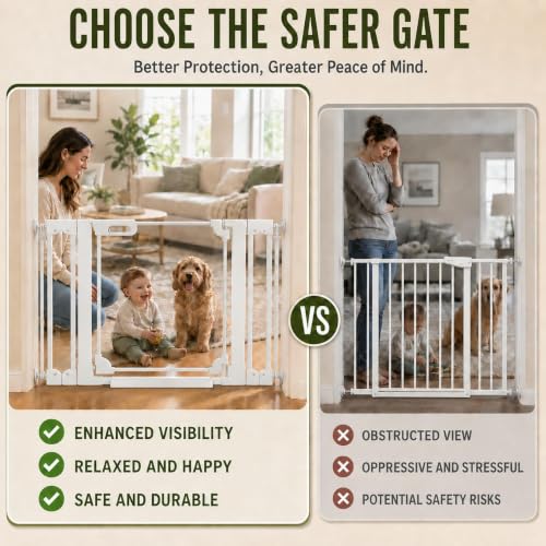 Clear Acrylic Baby Gate 48.42 (White / 48.42-57.08"W)