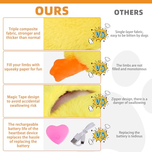 Calming Duck Toy for Dogs (Yellow)