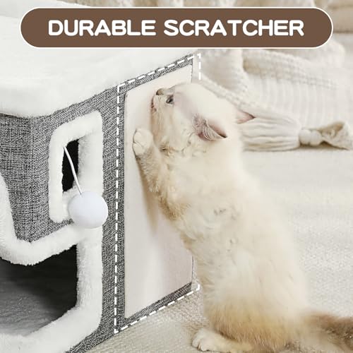 Cat Houses for Indoor Cats (Grey / Large)