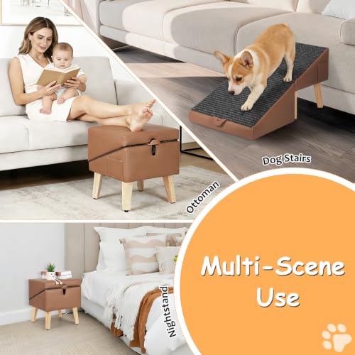 Ottoman Dog Ramp for Couch (Brown)