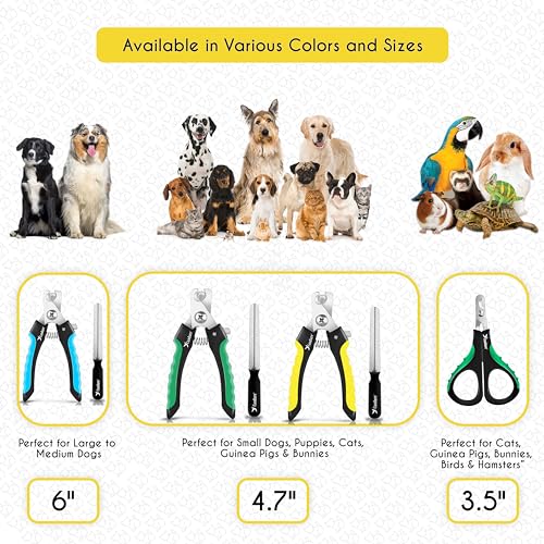 Cat Nail Clipper Stainless Steel Cat Claw Trimmers for Rabbits (Bright Yellow / Small pets)
