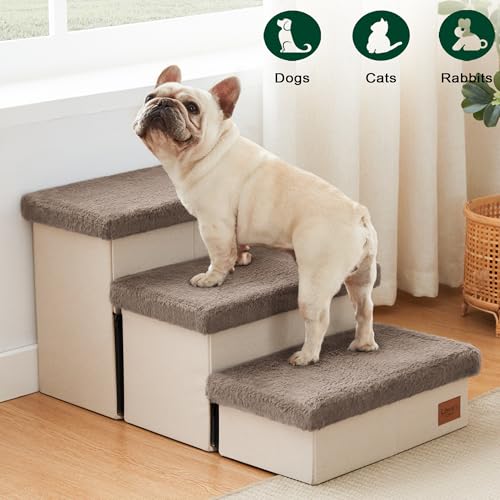 Dog Stairs for High Bed (Brown / 29.5" X 17" X 17.7" H)