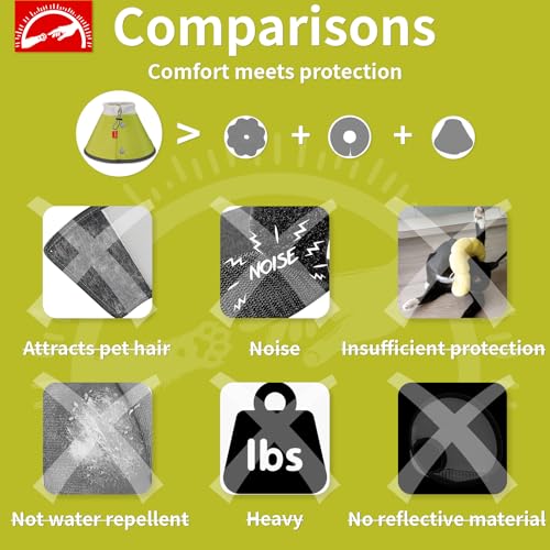 Soft Dog Cone for Small Dogs & Cats (Green (Small Dogs Cone) / 2 (Neck:6.5"-8.5"))