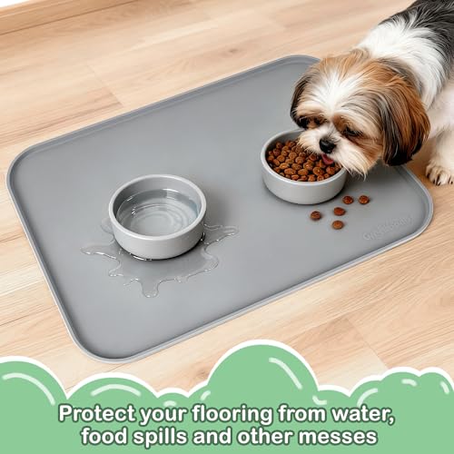 Waterproof Silicone Pet Feeding Mat (Grey)