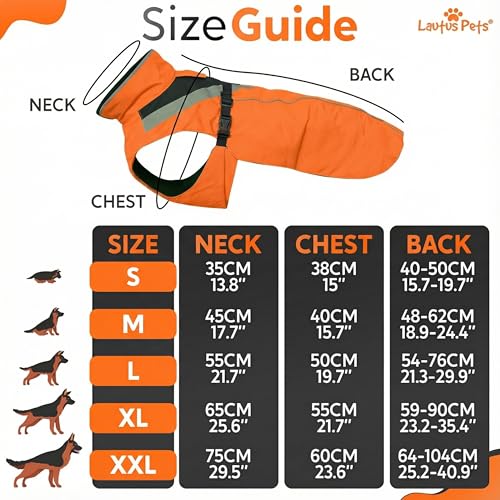 Waterproof Dog Rain Coat (Orange / X-Large)