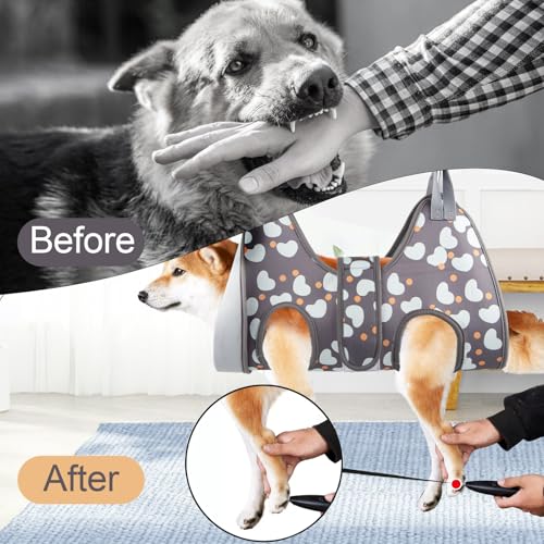 Dog Grooming Hammock for Medium (L for Large Dogs 65LB)