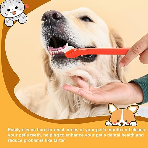 100 Pcs Small Dog Toothbrush Bulk Pack Long Handle Pet Toothbrushes with Soft Bristles (7 Colors)