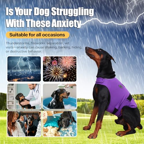 Dog Anxiety Vest (S-Chest(11"-14.9") / Light Purple)