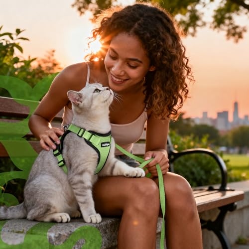 Cat Harness and Leash Set (Xxs / Light Green)