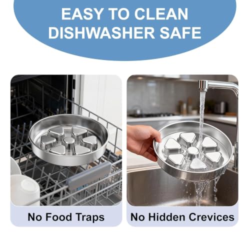 Stainless Steel Slow Feeder Dog Bowl