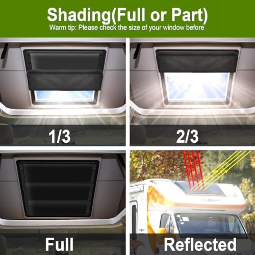 RV Skylight Cover (Light Black / 1 Pack (16.25"L x 16.25"W))