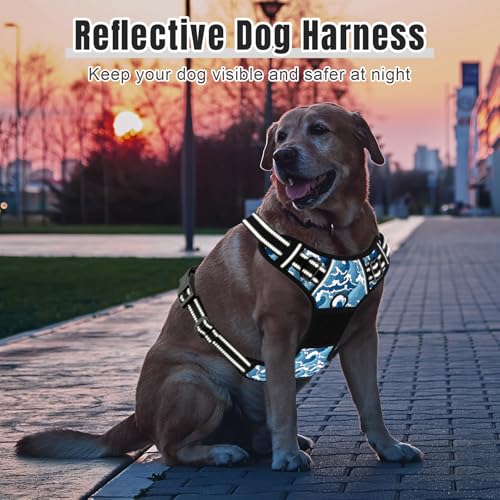 No Pull Dog Harness (Japanese Style Wave / Medium)