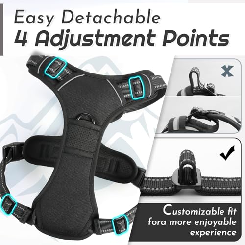 Dog Harness for Large Dogs (Large / Black)