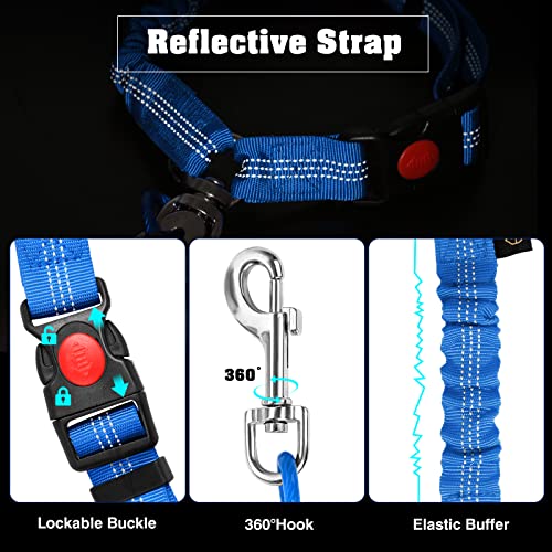 Chew Proof Dog Car Seat Belt (Blue / 2 Pack)