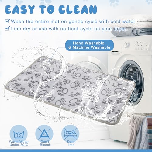 2 Pcs Large Self Warming Cat Pad Self Heating Cat Mat Bed Dog Crate Pet Blankets Thermal Heated Bed Mat for Outdoor Indoor Newborn Kittens Puppies Dog (24 x 18)