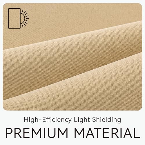 Adhesive Blackout Curtains Portable (Beige / 59"W x 59"L (Pack of 1))