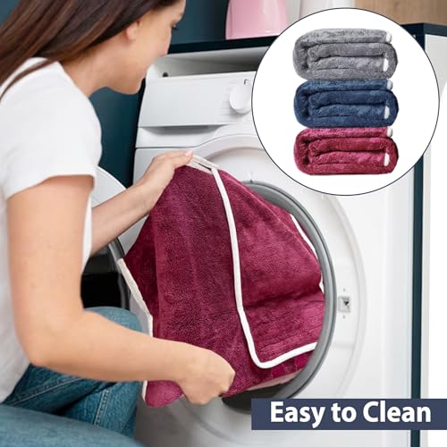 Dog Bathrobe Towel Dog Drying Coat (Medium Blue / XX-Large)
