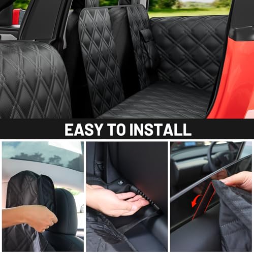 Dog Car Seat Cover For Back Seat Compatible With Tesla Model Y (Tesla Dog Car Seat - Standard)