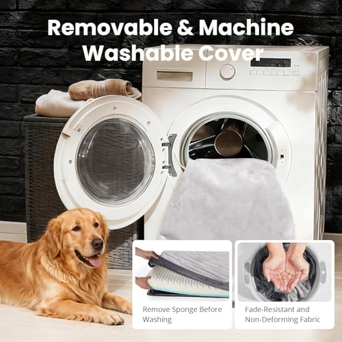 Orthopedic Waterproof Large Dog Bed (44" x 32" x 4" (For Sprawling) / 01-Gray)