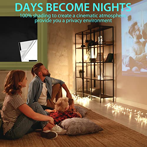 Portable Blackout Curtains (Black / 57"W x 157"H)
