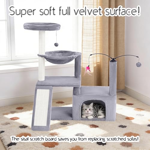 Multi Functional Cat Tree Tower (288 Grey)