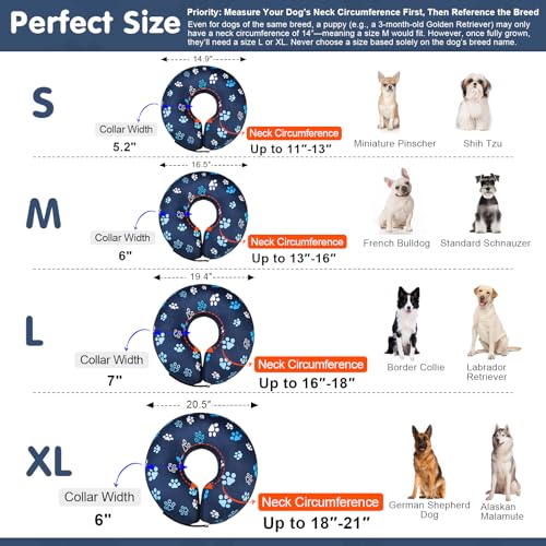 Dog Cone Collar Alternative After Surgery (Black Suit / S(Neck:11"-13"))