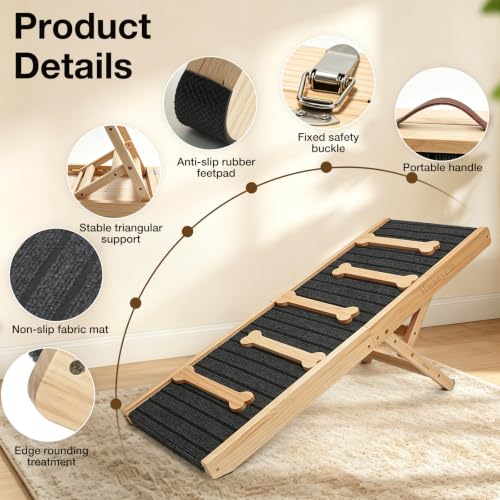 Foldable Dog Ramp for Bed & Couch