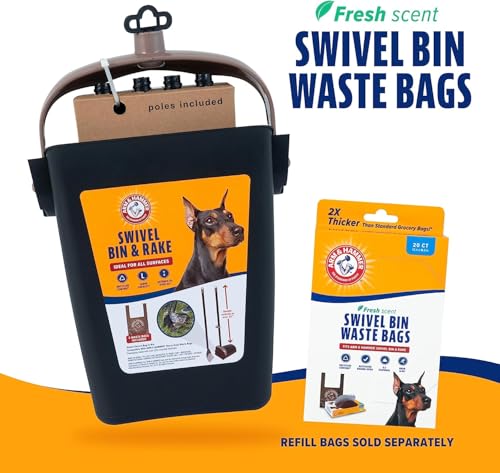 Swivel Bin & Rake Dog Pooper Scooper (One Size / Swivel and Rake Scooper)