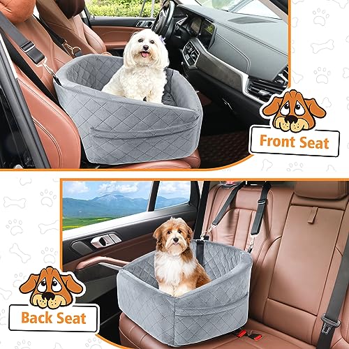 Dog Car Seat for Small Dogs (Grey)