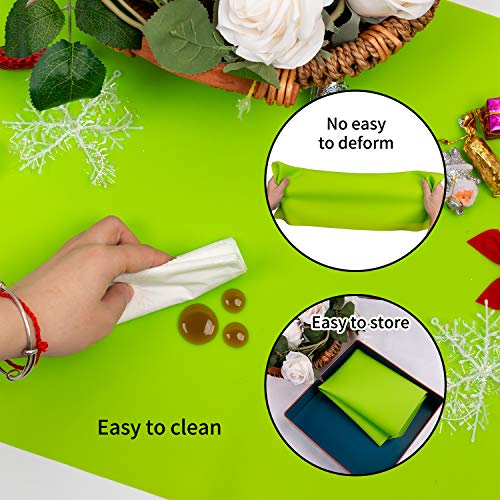 Extra Large Silicone Table Mat (02-green / 23.6"L x 15.7"W)