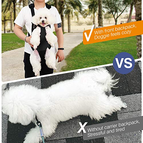 Pet Front Carrier Backpack for Small Medium Dogs (A-Black / Extra Large (Pack of 1))