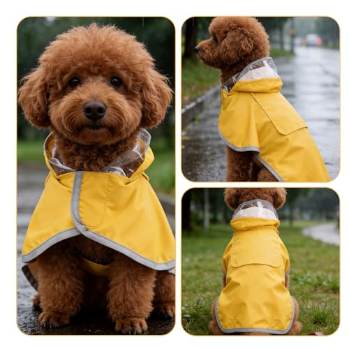 Dog Raincoat Adjustable Dog Rain Jacket (S)