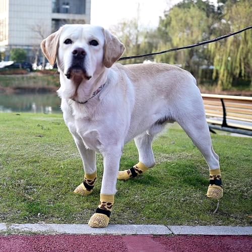 Dog Socks for Hot (Deer Khaki / Large (4 Pack))
