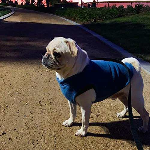 Stretch Fleece Vest Dog Sweater (Medium Length (11.5") / Indigo Blue)