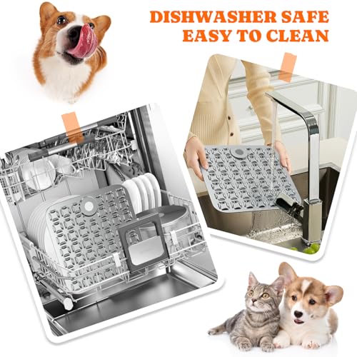 Stainless Steel Lick Mat for Dogs & Cats (green / 1pack)
