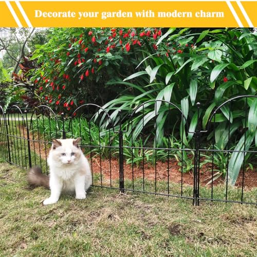 Decorative Garden Fence (Black / 17 in(H))